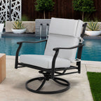 Aoodor Lot de 4 coussins pour chaises de jardin à dossier haut, 117x53x10 cm (coussins uniquement)