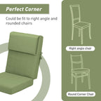 Aoodor Lot de 4 coussins pour chaises de jardin à dossier haut, 117x53x10 cm (coussins uniquement)