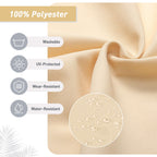 Aoodor Lot de 4 coussins pour chaises de jardin à dossier haut, 117x53x10 cm (coussins uniquement)