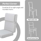 Aoodor Lot de 4 coussins pour chaises de jardin à dossier haut, 117x53x10 cm (coussins uniquement)