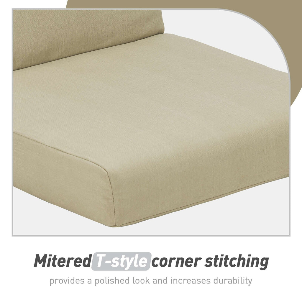 Aoodor Lot de 4 coussins pour chaises de jardin à dossier haut, 117x53x10 cm (coussins uniquement)