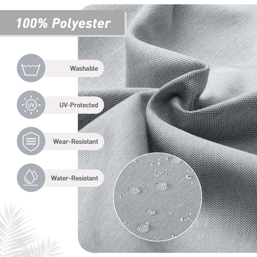 Aoodor Lot de 4 coussins pour chaises de jardin à dossier haut, 117x53x10 cm (coussins uniquement)