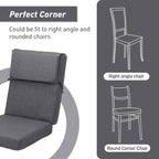 Aoodor Lot de 4 coussins pour chaises de jardin à dossier haut, 117x53x10 cm (coussins uniquement)