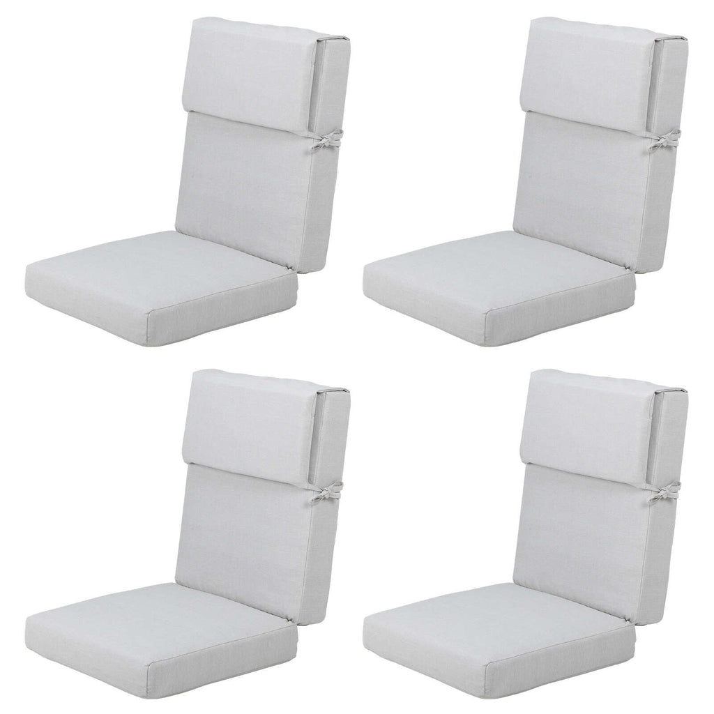 Aoodor Lot de 4 coussins pour chaises de jardin à dossier haut, 117x53x10 cm (coussins uniquement)