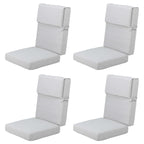 Aoodor Lot de 4 coussins pour chaises de jardin à dossier haut, 117x53x10 cm (coussins uniquement)