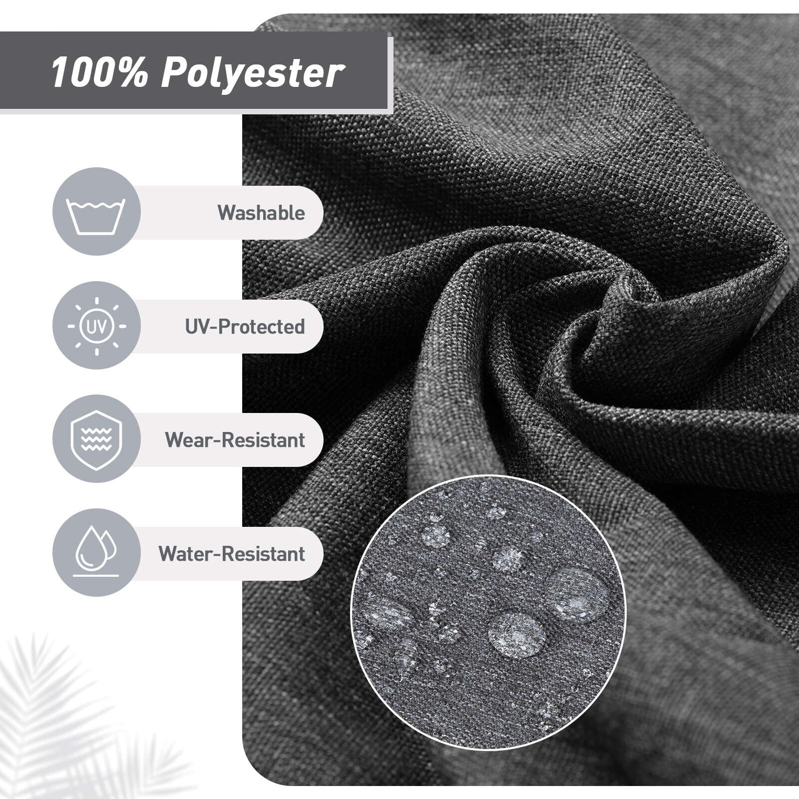 Aoodor Lot de 4 coussins pour chaises de jardin à dossier haut, 117x53x10 cm (coussins uniquement)