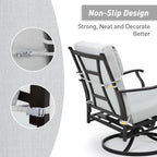 Aoodor Lot de 4 coussins pour chaises de jardin à dossier haut, 117x53x10 cm (coussins uniquement)