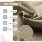 Aoodor Lot de 4 coussins pour chaises de jardin à dossier haut, 117x53x10 cm (coussins uniquement)