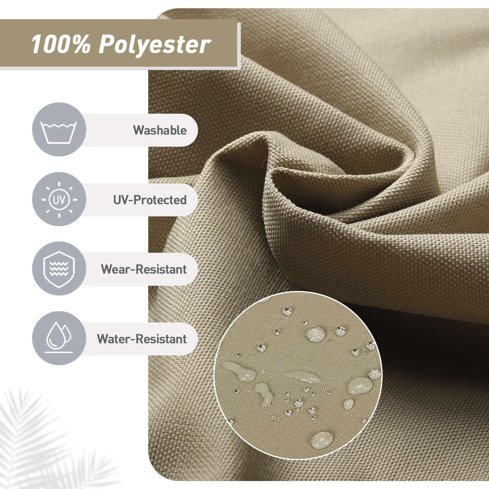 Aoodor Lot de 4 coussins pour chaises de jardin à dossier haut, 117x53x10 cm (coussins uniquement)