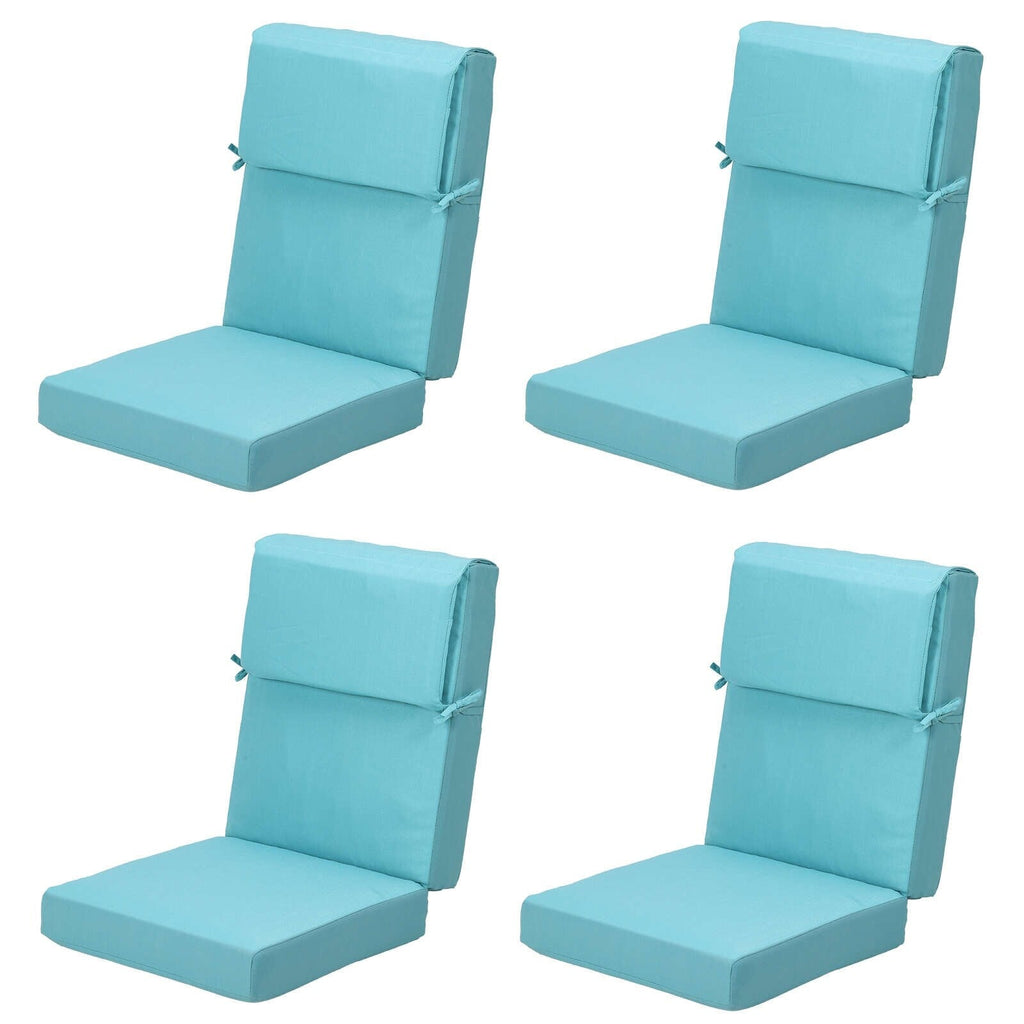 Aoodor Lot de 4 coussins pour chaises de jardin à dossier haut, 117x53x10 cm (coussins uniquement)