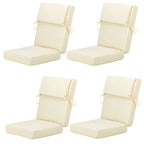 Aoodor Lot de 4 coussins pour chaises de jardin à dossier haut, 117x53x10 cm (coussins uniquement)