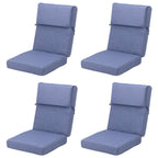 Aoodor Lot de 4 coussins pour chaises de jardin à dossier haut, 117x53x10 cm (coussins uniquement)