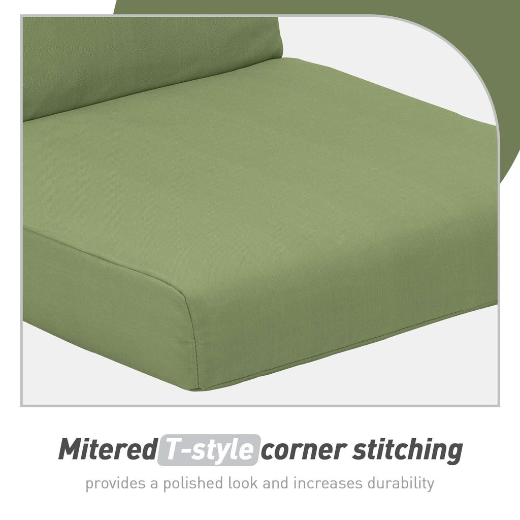 Aoodor Lot de 4 coussins pour chaises de jardin à dossier haut, 117x53x10 cm (coussins uniquement)