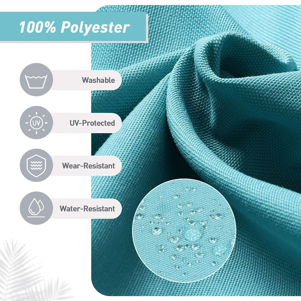 Aoodor Lot de 4 coussins pour chaises de jardin à dossier haut, 117x53x10 cm (coussins uniquement)