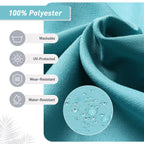 Aoodor Lot de 4 coussins pour chaises de jardin à dossier haut, 117x53x10 cm (coussins uniquement)