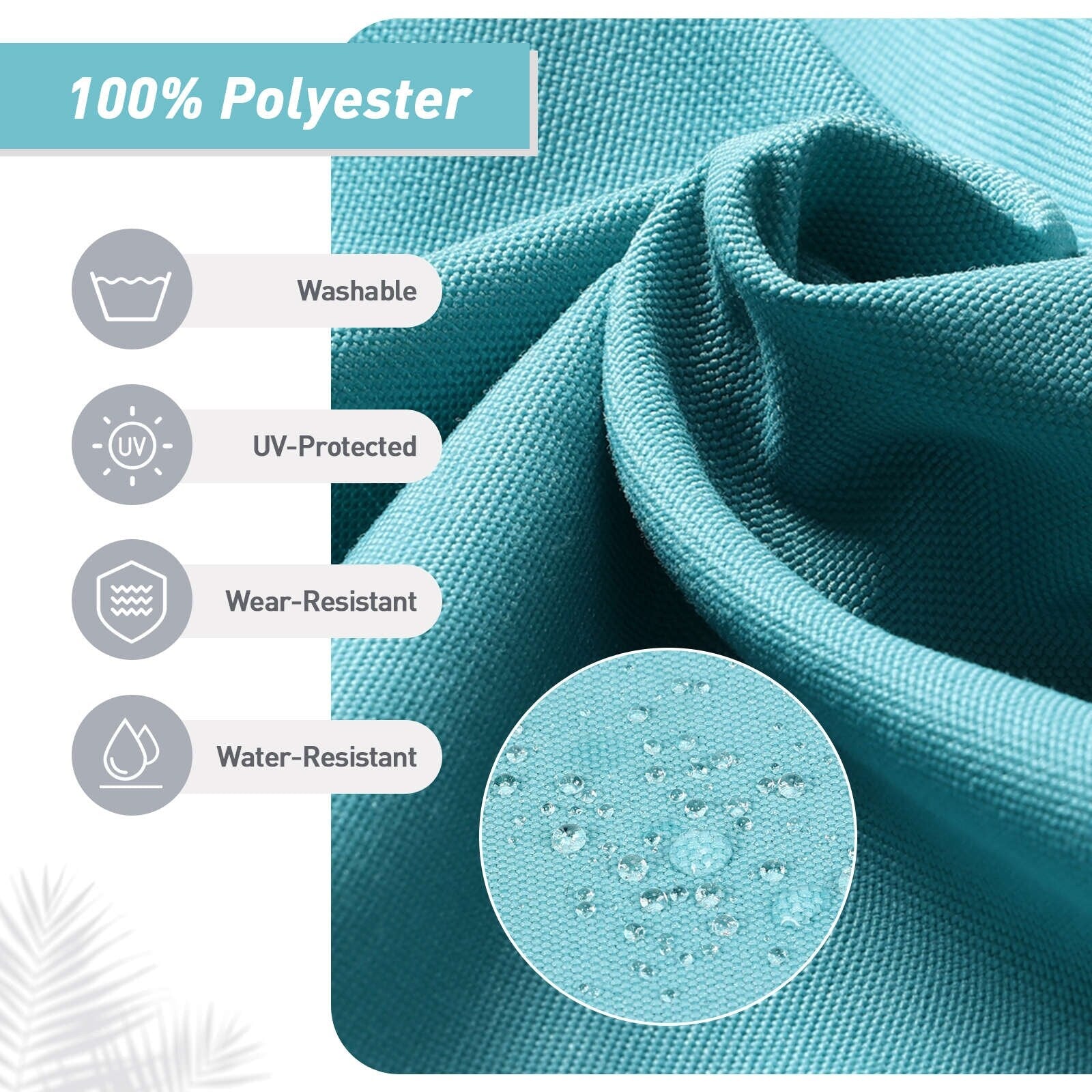 Aoodor Lot de 4 coussins pour chaises de jardin à dossier haut, 117x53x10 cm (coussins uniquement)