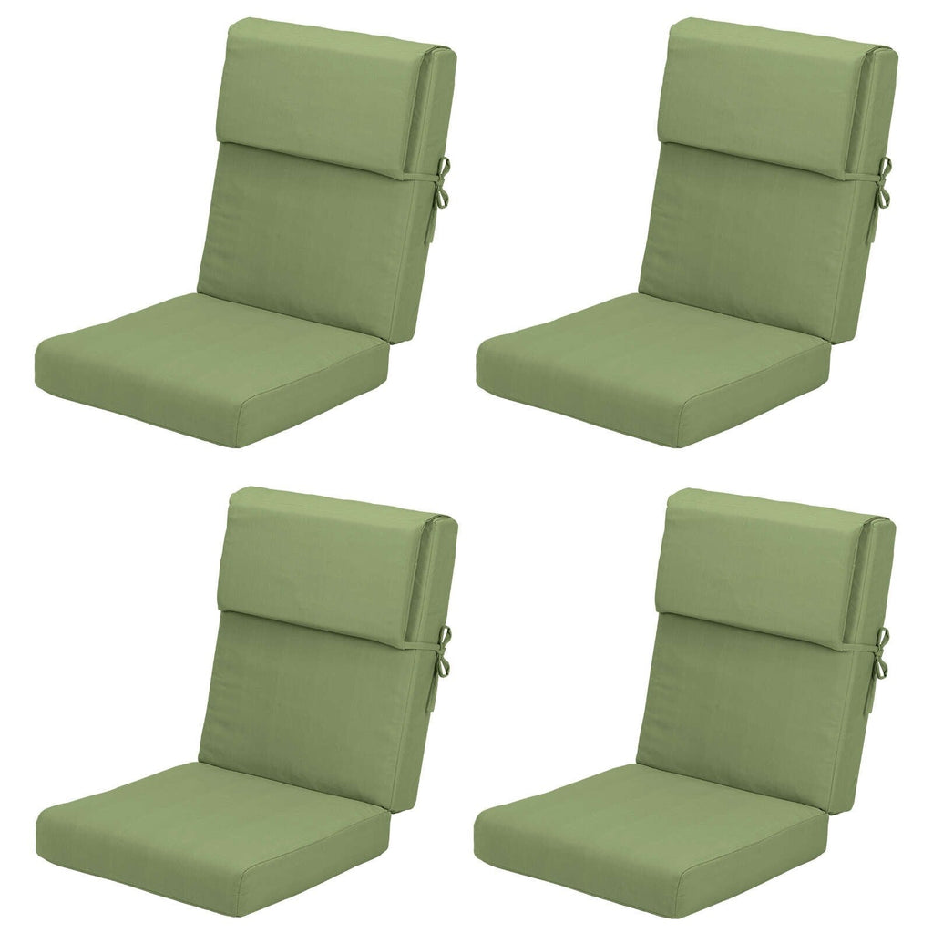 Aoodor Lot de 4 coussins pour chaises de jardin à dossier haut, 117x53x10 cm (coussins uniquement)