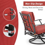 Aoodor Lot de 4 coussins pour chaises de jardin à dossier haut, 117x53x10 cm (coussins uniquement)