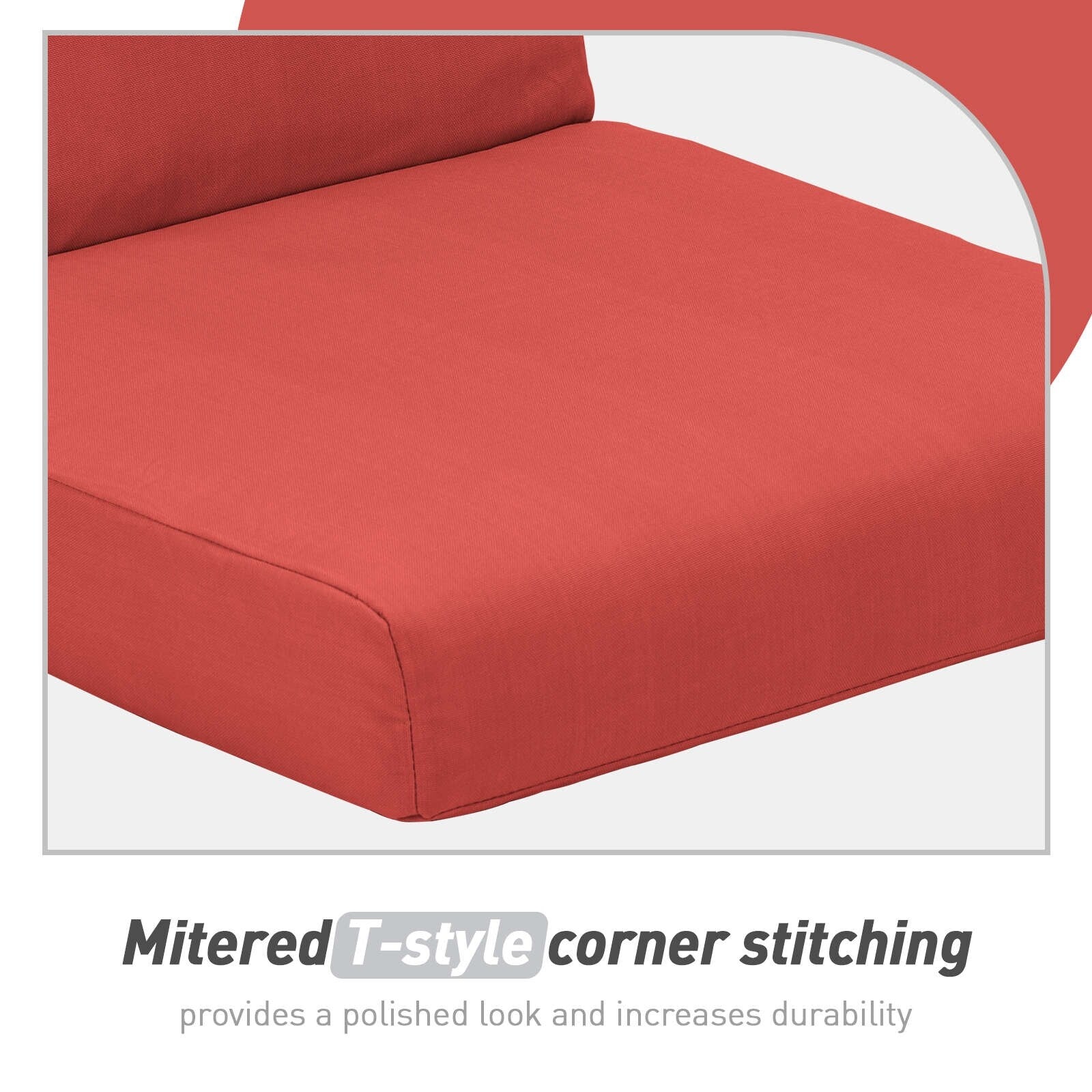 Aoodor Lot de 4 coussins pour chaises de jardin à dossier haut, 117x53x10 cm (coussins uniquement)