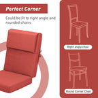 Aoodor Lot de 4 coussins pour chaises de jardin à dossier haut, 117x53x10 cm (coussins uniquement)