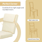 Aoodor Lot de 4 coussins pour chaises de jardin à dossier haut, 117x53x10 cm (coussins uniquement)