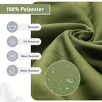 Aoodor Lot de 4 coussins pour chaises de jardin à dossier haut, 117x53x10 cm (coussins uniquement)