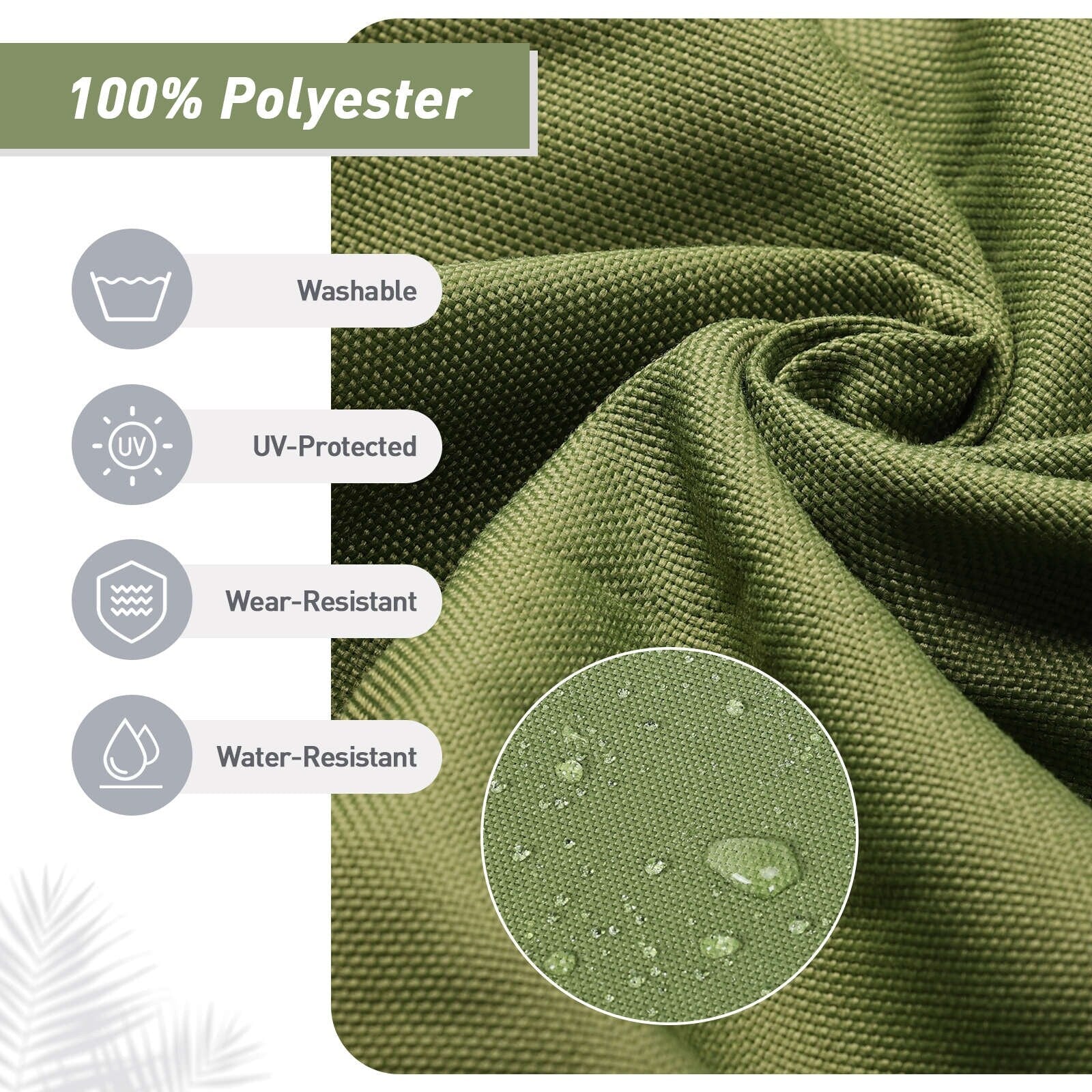 Aoodor Lot de 4 coussins pour chaises de jardin à dossier haut, 117x53x10 cm (coussins uniquement)