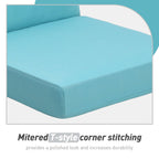 Aoodor Lot de 4 coussins pour chaises de jardin à dossier haut, 117x53x10 cm (coussins uniquement)