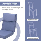 Aoodor Lot de 4 coussins pour chaises de jardin à dossier haut, 117x53x10 cm (coussins uniquement)