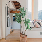 Dovelina Miroir mural à poser, miroir de sol, miroir en arc de cercle, miroir pleine longueur