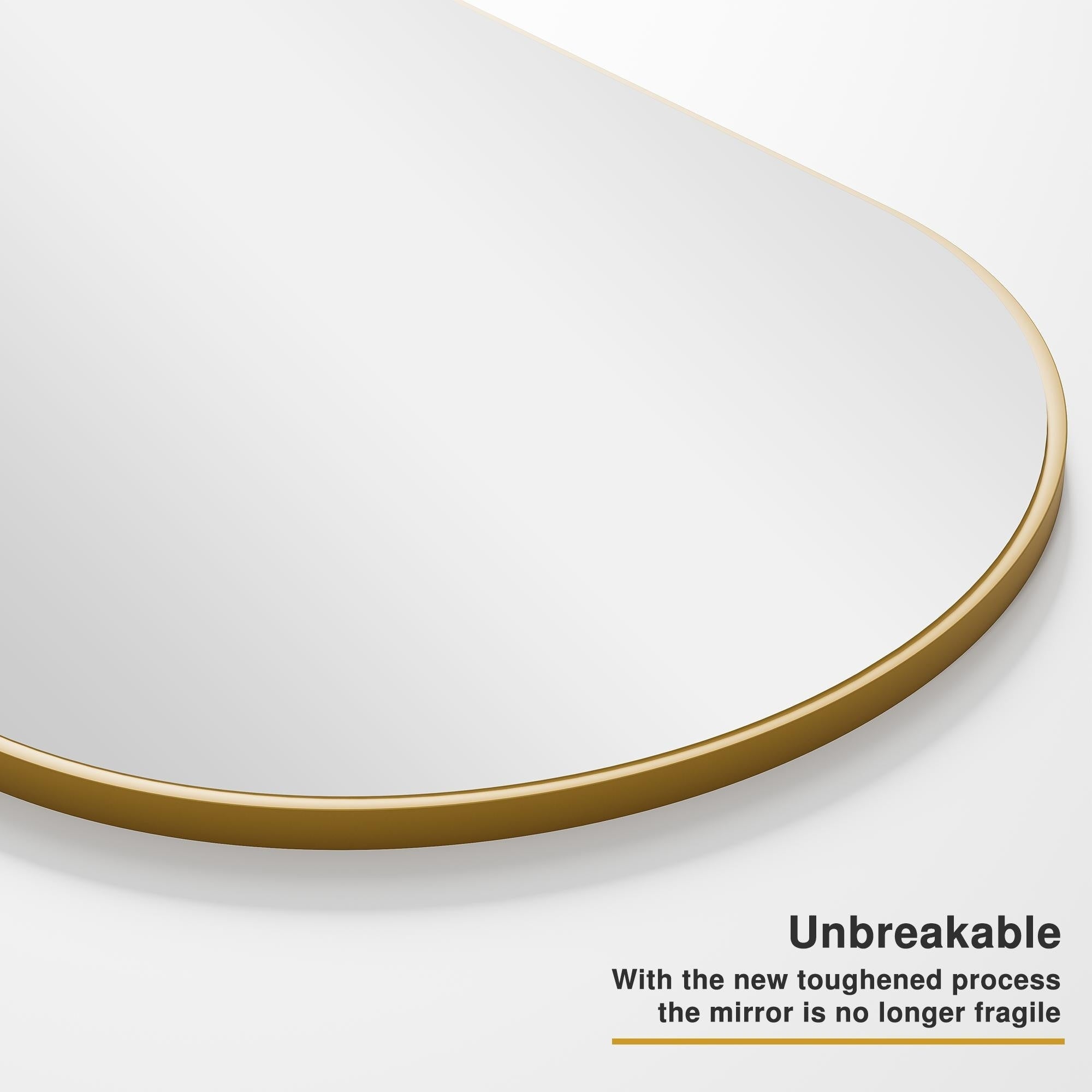 Dovelina Miroir mural à poser, miroir de sol, miroir en arc de cercle, miroir pleine longueur