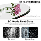 Grand miroir de sol en bois avec arche, miroir mural