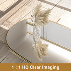 Grand miroir de sol en bois avec arche, miroir mural