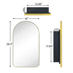 TEHOME Aristes Armoire à pharmacie encastrée avec cadre, miroir et étagères réglables