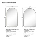 TEHOME Aristes Armoire à pharmacie encastrée avec cadre, miroir et étagères réglables