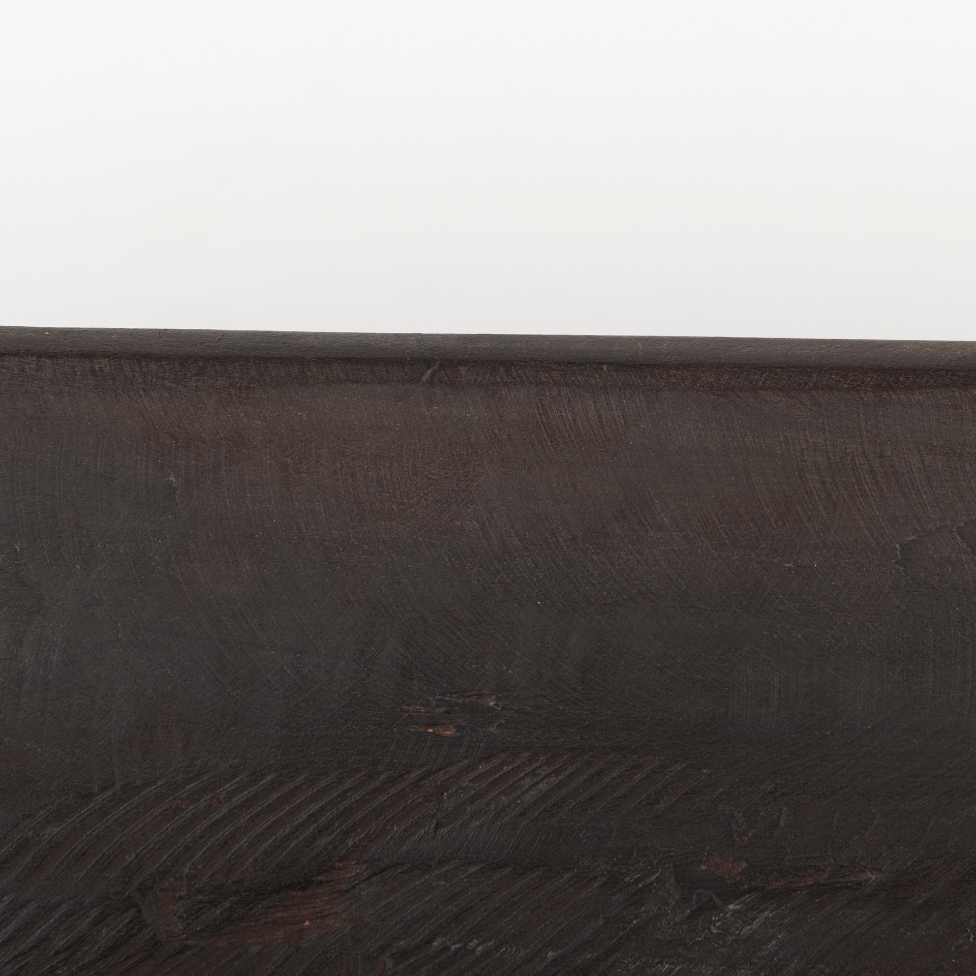 Bol rectangulaire extra large en bois recyclé noir-brun Athena - 26,0L x 10,0l x 7,0H