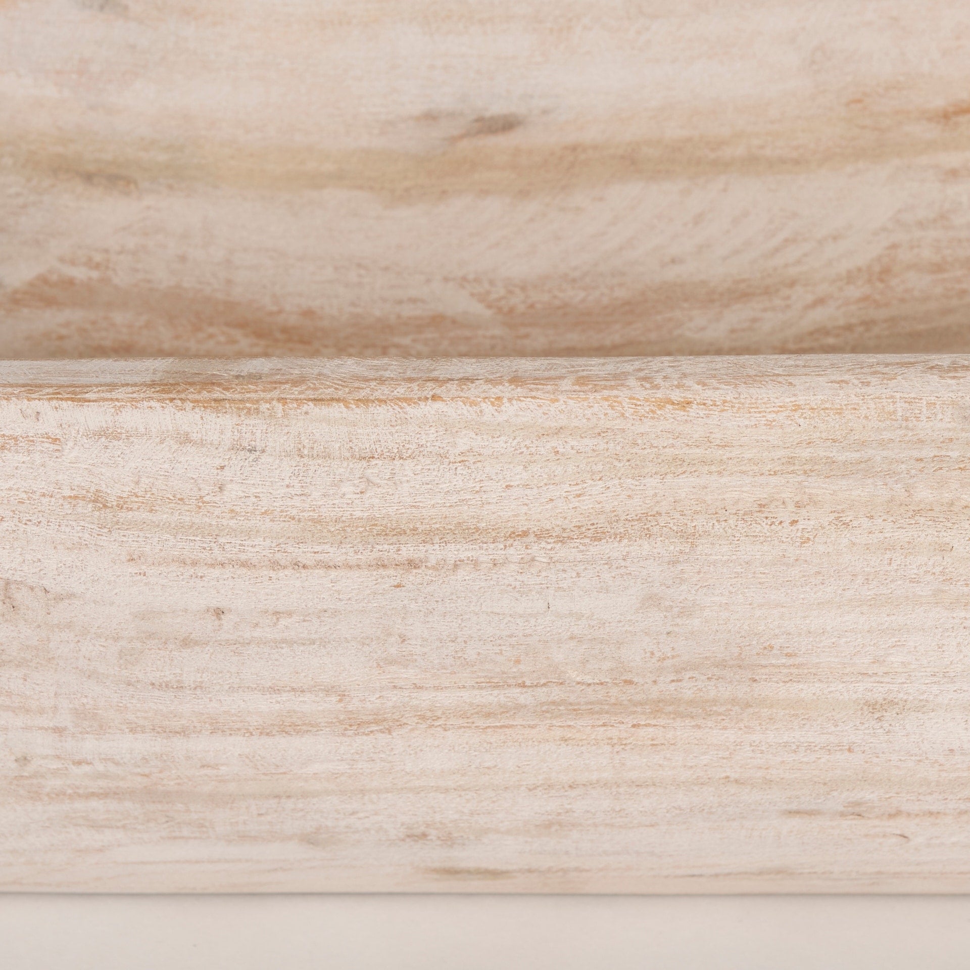 Bol rectangulaire extra large en bois recyclé noir-brun Athena - 26,0L x 10,0l x 7,0H