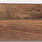 Bol rectangulaire extra large en bois recyclé noir-brun Athena - 26,0L x 10,0l x 7,0H