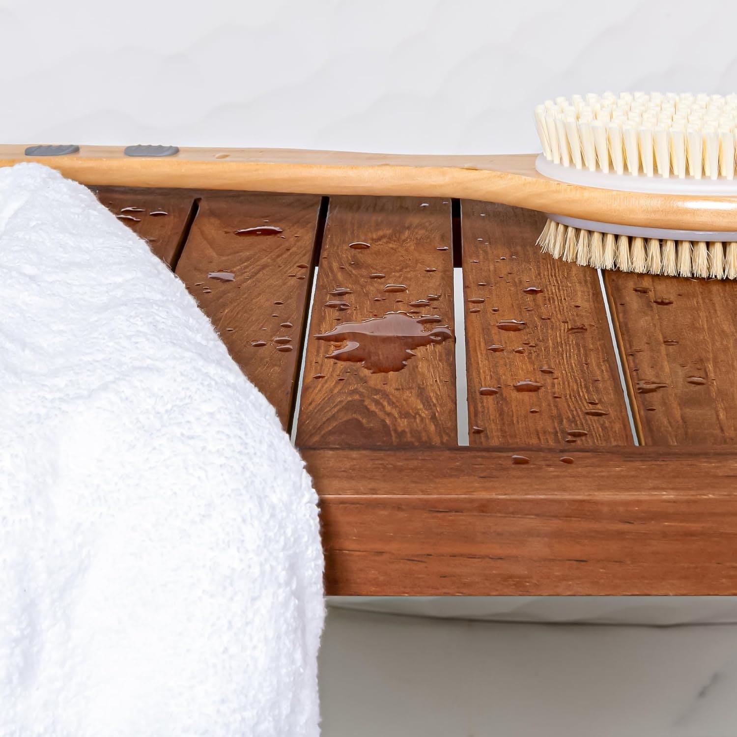 Table/Banc de douche en teck d'Indonésie de Aurora Home