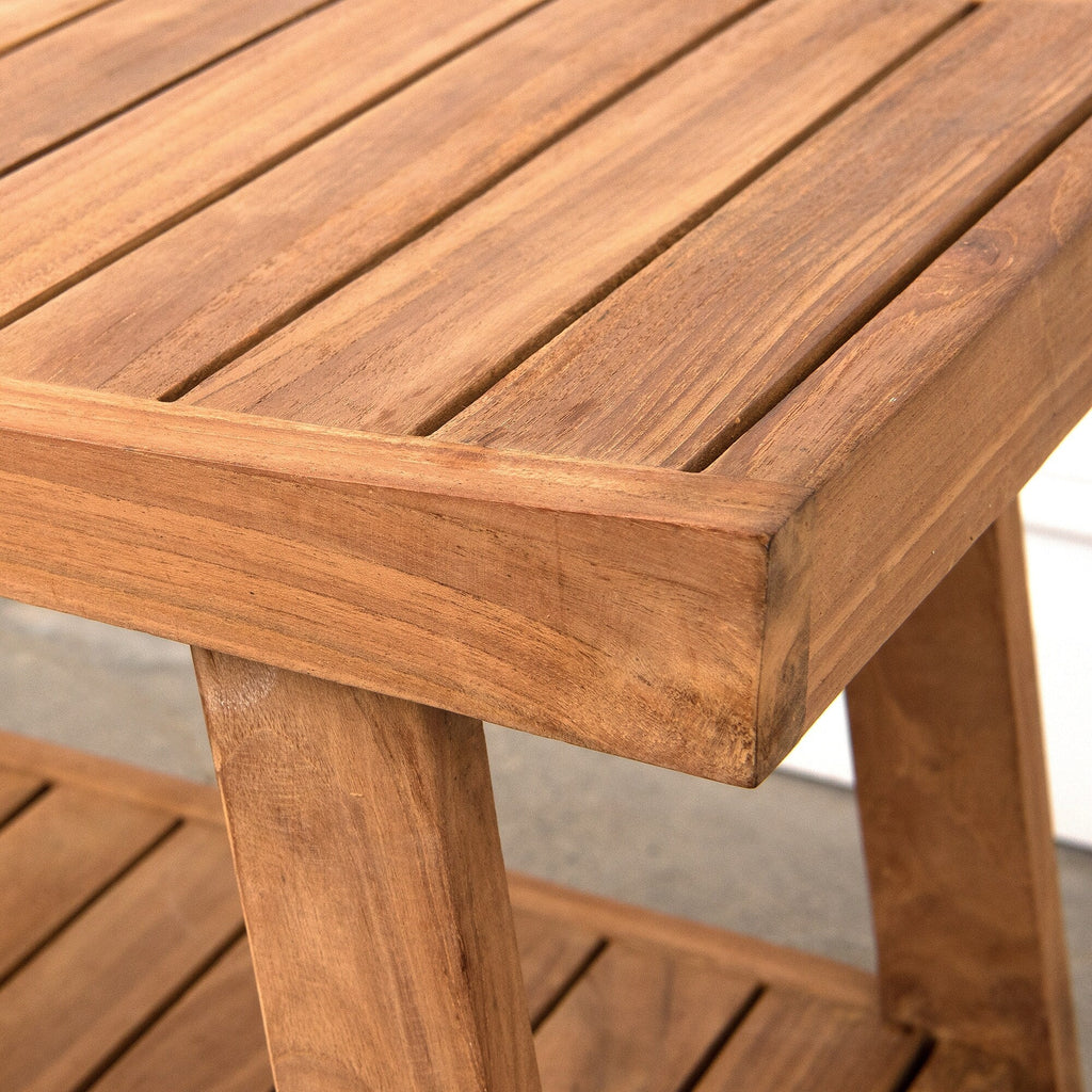 Table/Banc de douche en teck d'Indonésie de Aurora Home
