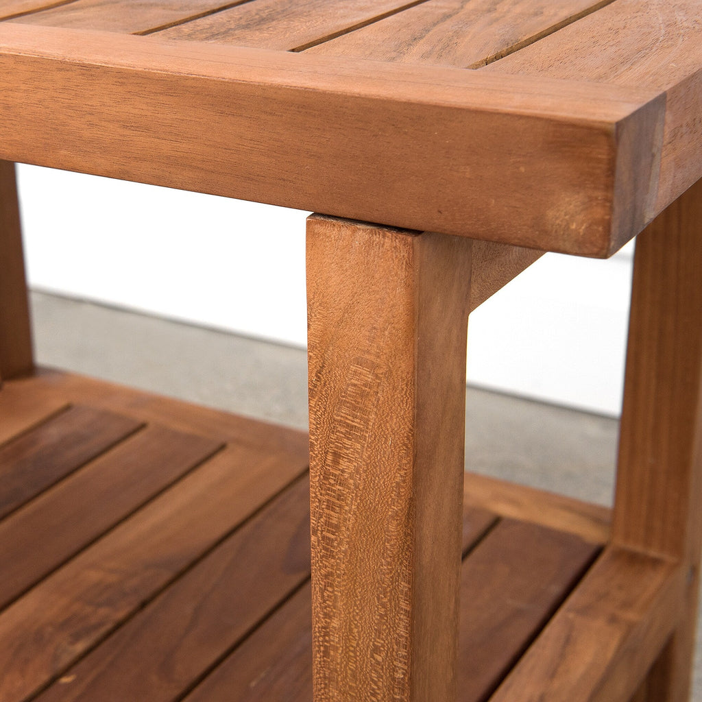 Table/Banc de douche en teck d'Indonésie de Aurora Home