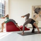 Chaise longue convertible Avana Kami / Yoga et massage - Pouf 2-en-1 avec chaise de salon de yoga escamotable, microvelours - N/A