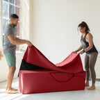 Chaise longue convertible Avana Kami / Yoga et massage - Pouf 2-en-1 avec chaise de salon de yoga escamotable, microvelours - N/A