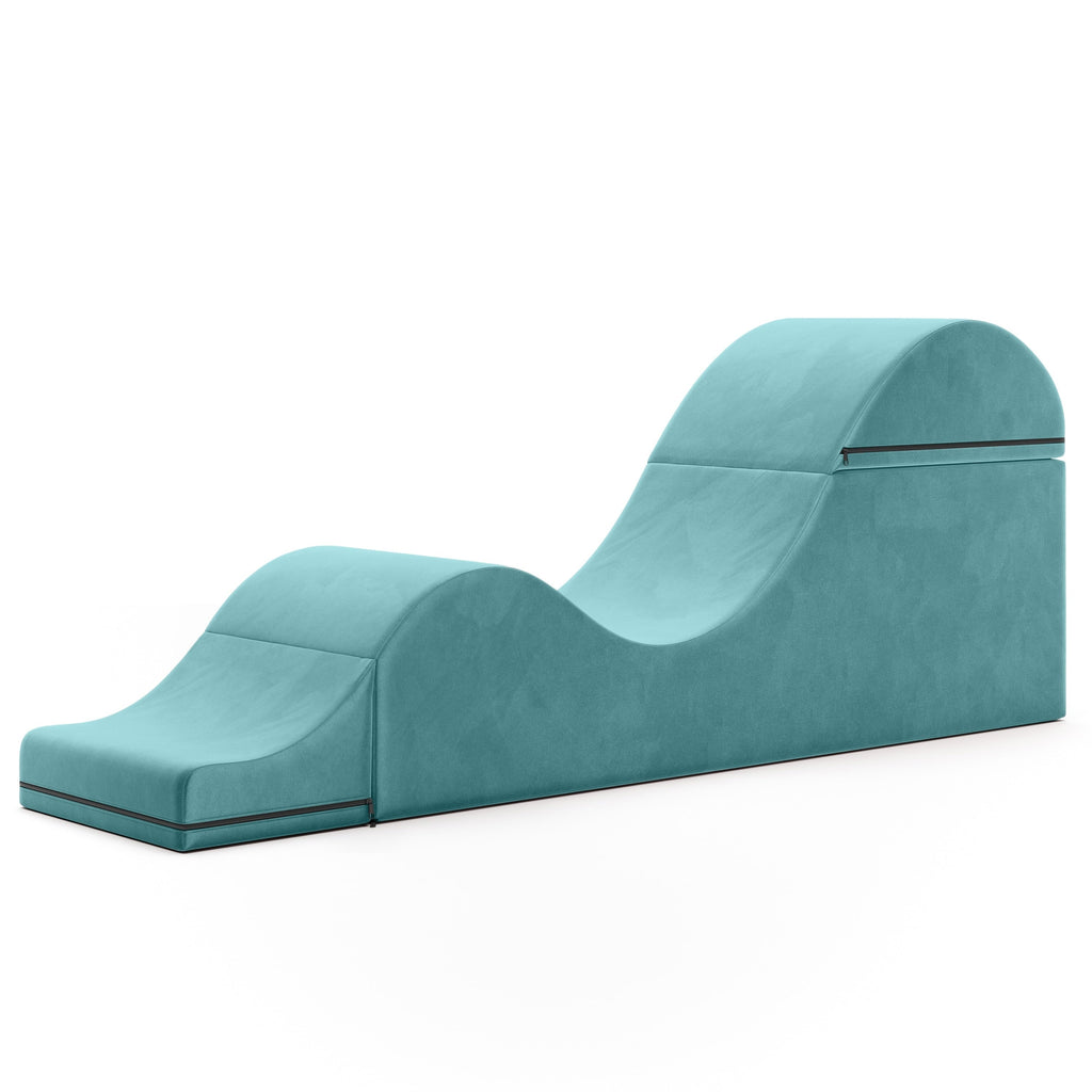 Chaise longue convertible Avana Kami / Yoga et massage - Pouf 2-en-1 avec chaise de salon de yoga escamotable, microvelours - N/A