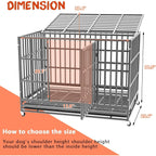 Cage pour chien BOSSIN 48/38 pouces, robuste et indestructible, cage à chien anti-fuite avec roues verrouillables