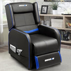 Fauteuil inclinable ergonomique BOSSIN en cuir PU pour le jeu, une place, pour le salon