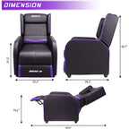 Fauteuil inclinable ergonomique BOSSIN en cuir PU pour le jeu, une place, pour le salon