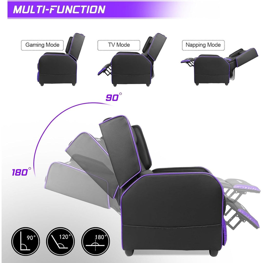 Fauteuil inclinable ergonomique BOSSIN en cuir PU pour le jeu, une place, pour le salon
