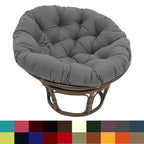 Fauteuil Papasan en rotin Bali de 107 cm avec coussin en toile twill