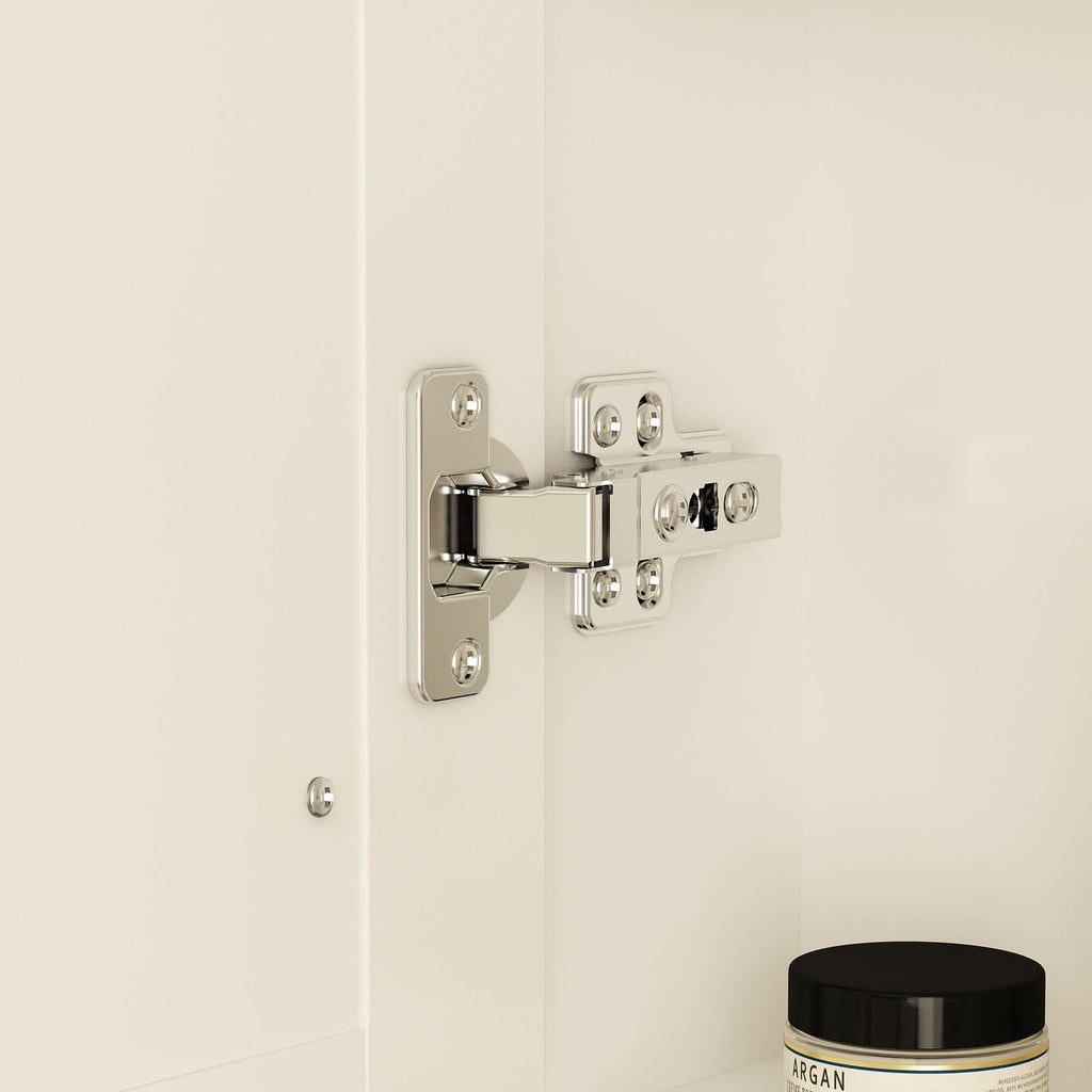 Armoire à miroir de salle de bain avec éclairage LED, anti-buée, 6000K, blanche.